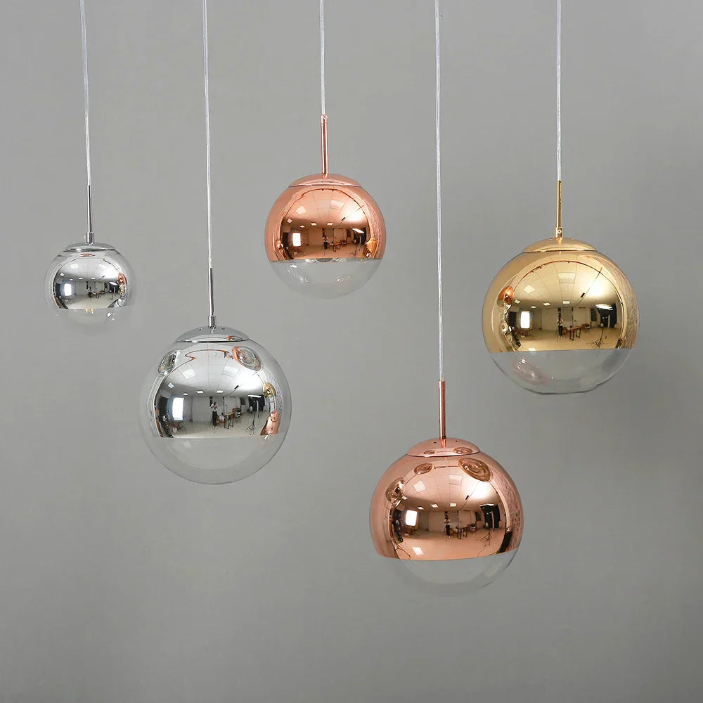DecorBites™ Glass Ball Electroplate LED Pendant Light for Kitchen Living Room Bedroom