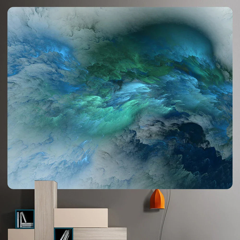 DecorBites™ Cloud Home Tapestry: Boho Yoga Mat & Hippie Wall Decor, Large Size