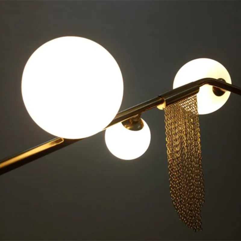 DecorBites™ Gold Bubble Chandelier G9 LED Tassel Kitchen Island Lighting