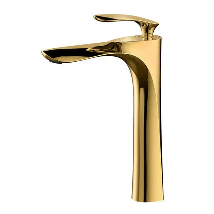 DecorBites™ Gold Basin Faucet with Single Handle Hot & Cold Water Mixer Deck Mount