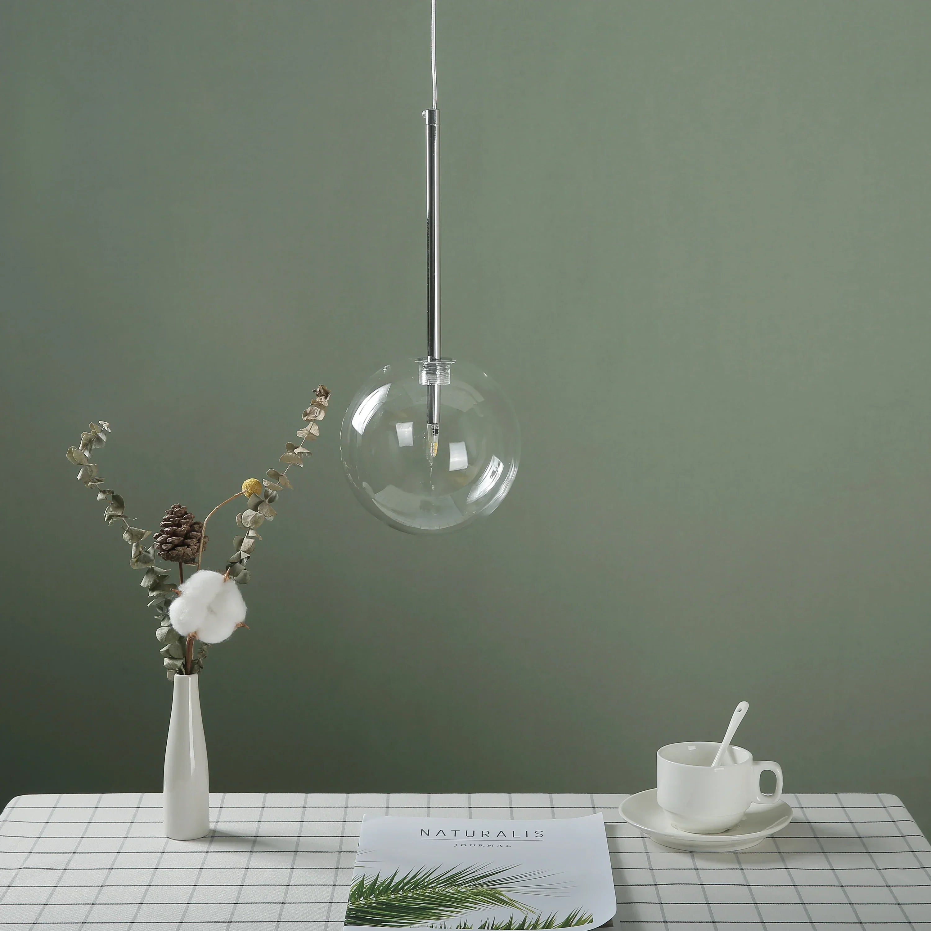 DecorBites™ Gold Glass Ball Pendant Lights for Dining Room and Kitchen