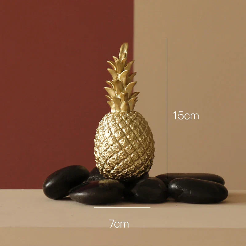 DecorBites™ Golden Pineapple Figurine | Modern Nordic Home Decor & Gift