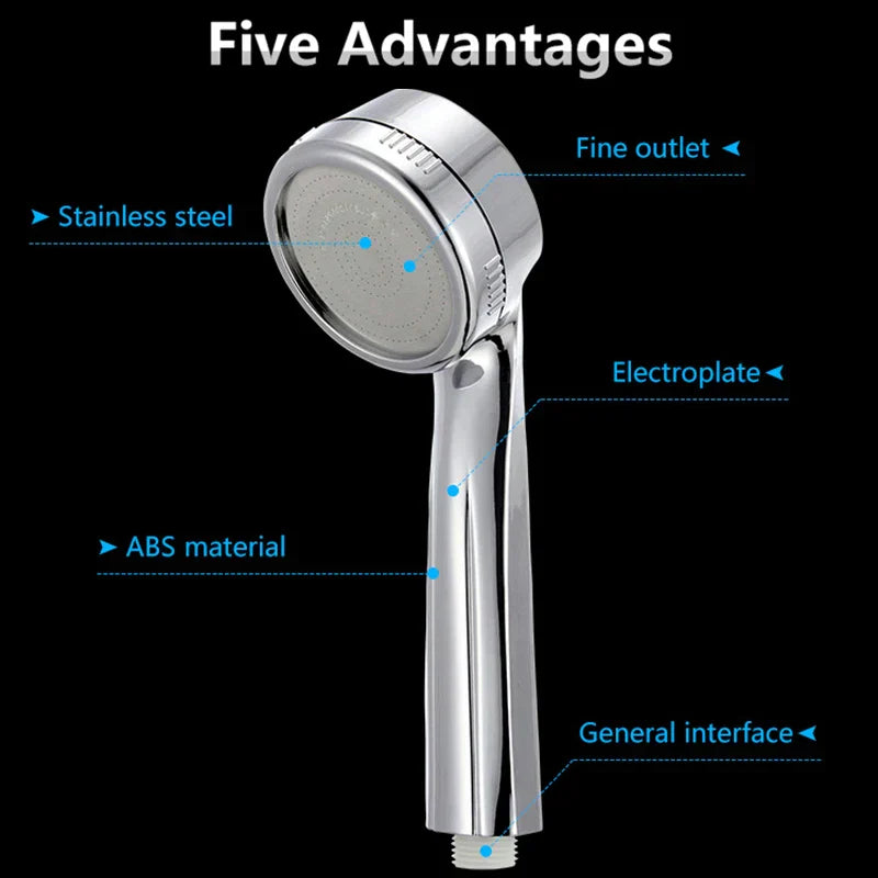 DecorBites™ High Pressure Shower Head Water Saving Massage Nozzle Handheld Shower Head