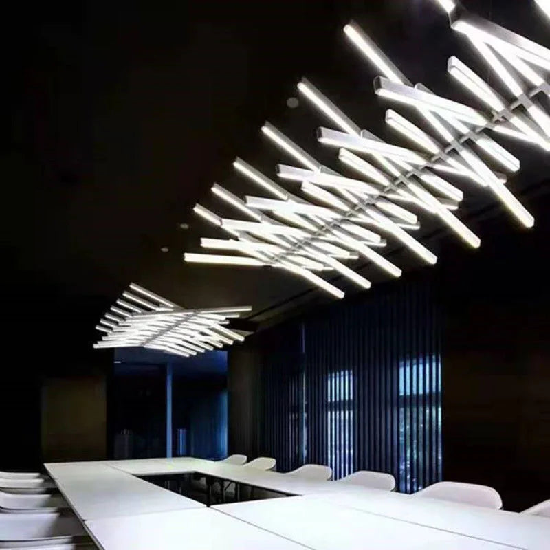 DecorBites™ LED Chandelier: Modern Art Pendant Light for Living/Dining Room, Office, Bar