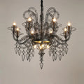 DecorBites™ Baroque Black White Iron Designer LED Chandelier for Foyer
