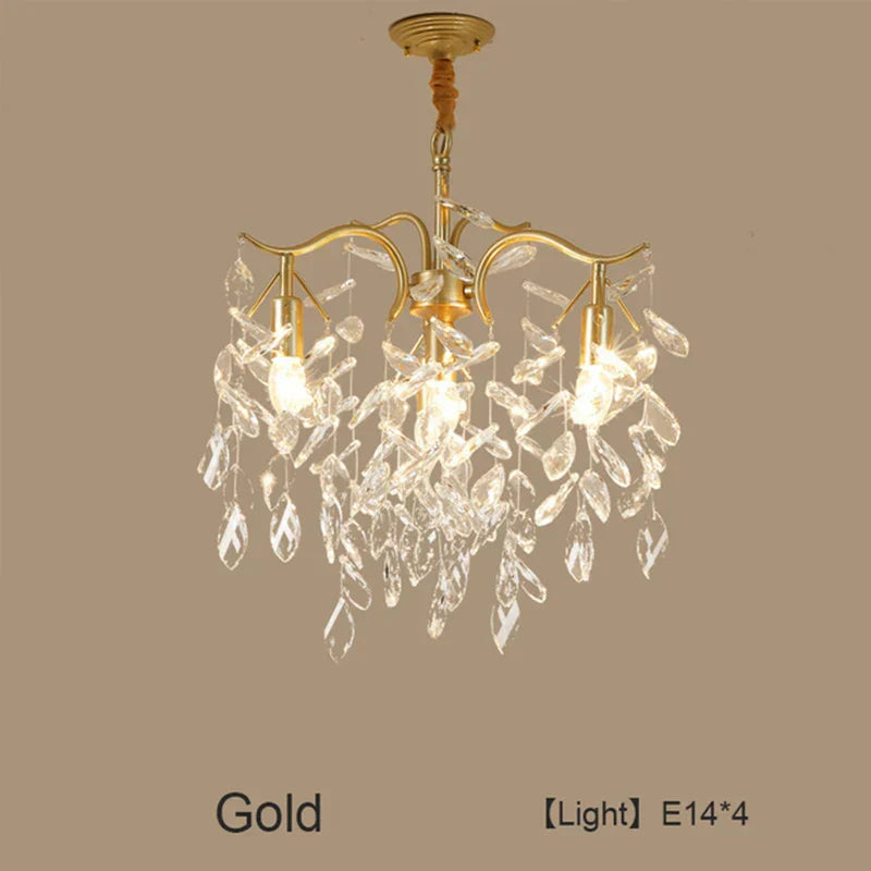 DecorBites™ Crystal LED Chandelier: Luxury Indoor Lighting for Home, Kitchen, Living Room