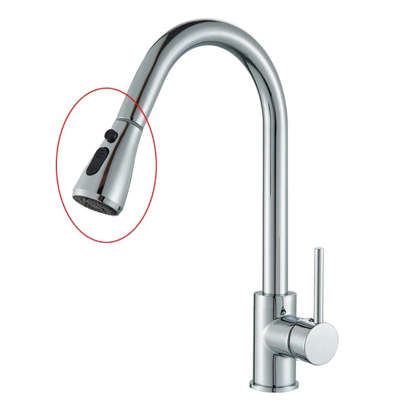 DecorBites™ Gold Brass Kitchen Faucet Rotatable Mixer Tap Single Handle Hot&Cold Water