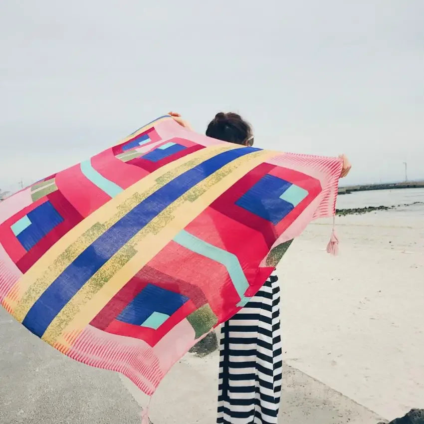 Large Boho Cotton Beach Sarong