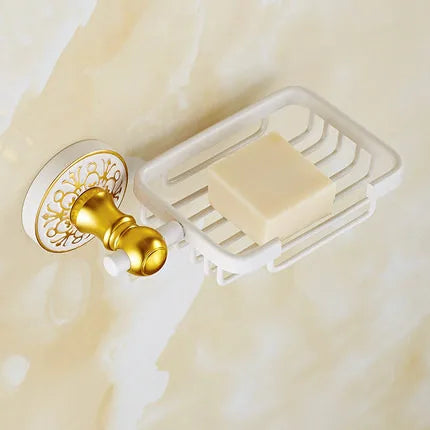 DecorBites™ Bath Hardware Set: Shelf, Towel Rack, Holder, Brush Holder, Towel Hanger, Hooks