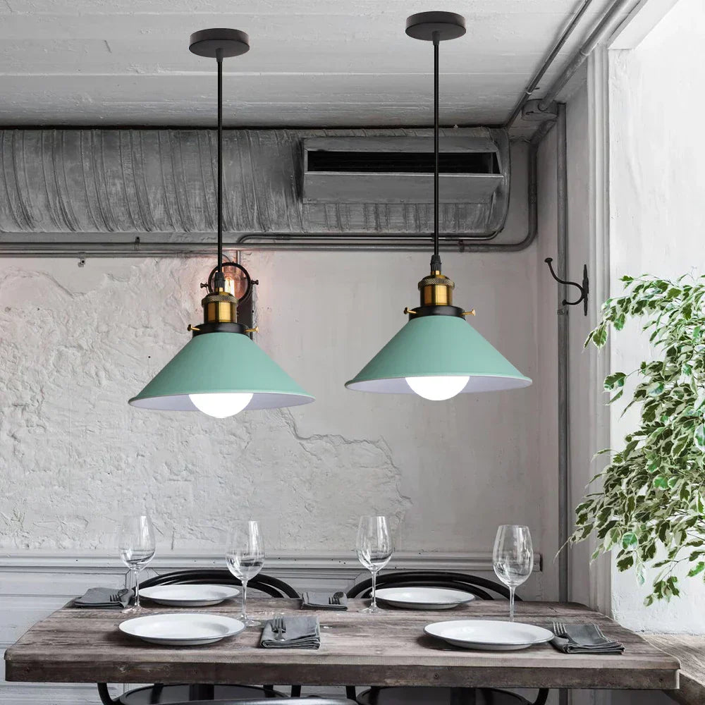 DecorBites™ Industrial Pendant Lights: Modern Retro Loft Hanging Lamp for Home Decor