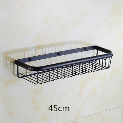 DecorBites™ Gold Brass Bathroom Shelf with Soap Holder 30cm/45cm