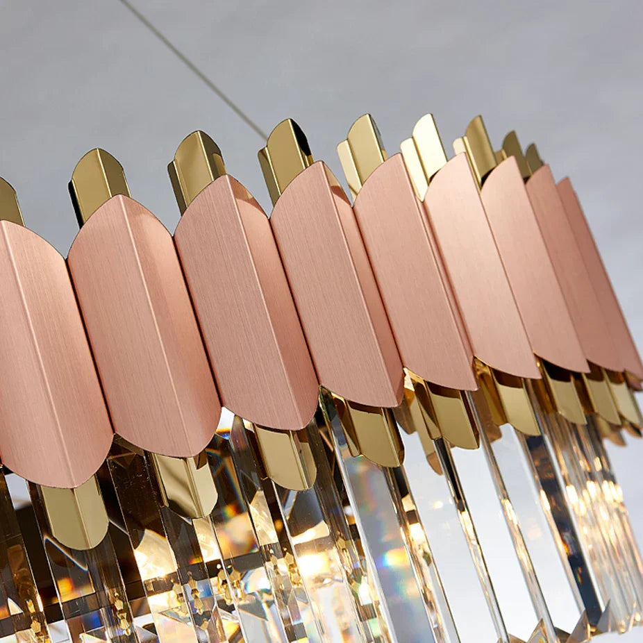 DecorBites™ E14 LED Crystal Stainless Steel Rose Gold Pendant Lights