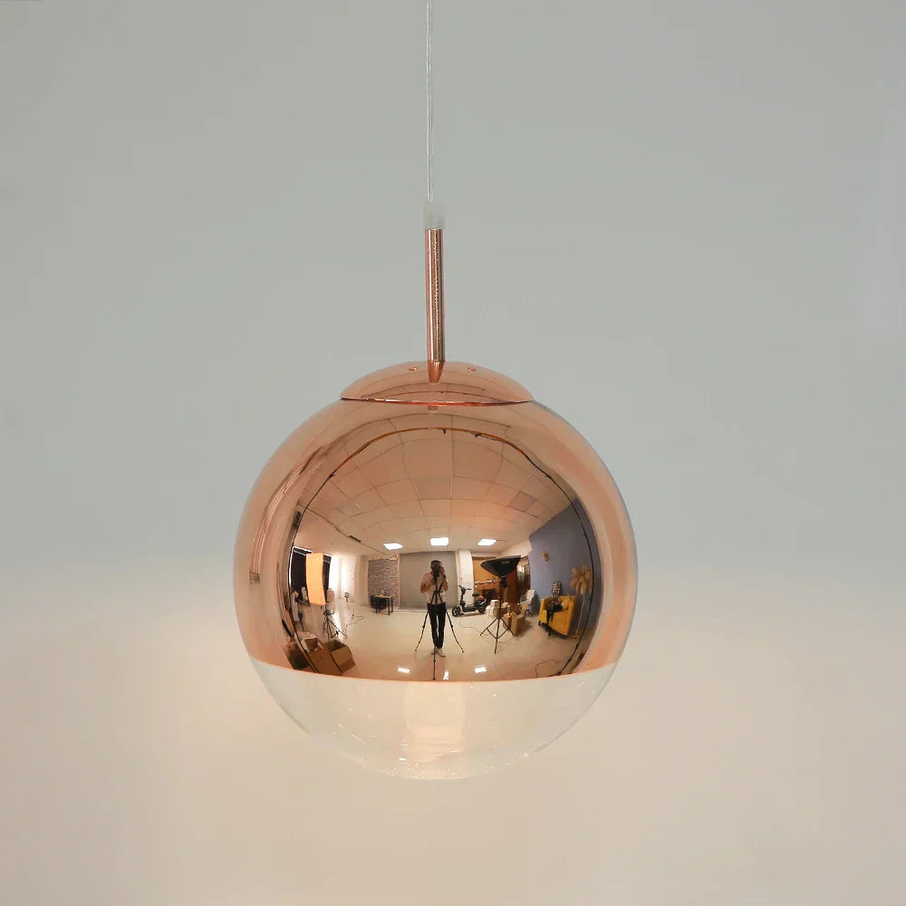 DecorBites™ Glass Ball Electroplate LED Pendant Light for Kitchen Living Room Bedroom