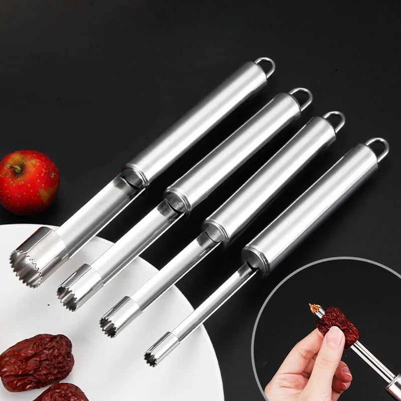 DecorBites™ Fruit Core Remover Slicer Knife, Stainless Steel Apple Pear Date Twister