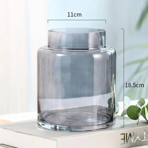 DecorBites™ Gold Glass Vase Hydroponic Plant Flowers Living Room Dining Table Decor