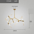 DecorBites™ Gold LED Chandelier: Modern Nordic Lighting Fixture for Indoor Decor.