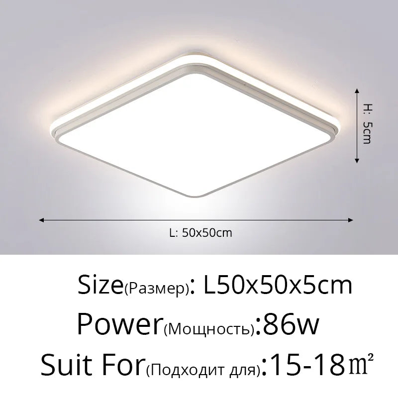 DecorBites™ LED Ceiling Lamps: Modern Dimmable Lights for Living Room, Dining Room, Bedroom