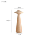 DecorBites™ Kids UFO Wood LED Table Lamp: Modern, Dimmable, Cartoon Design, Ideal for Children's Bedroom