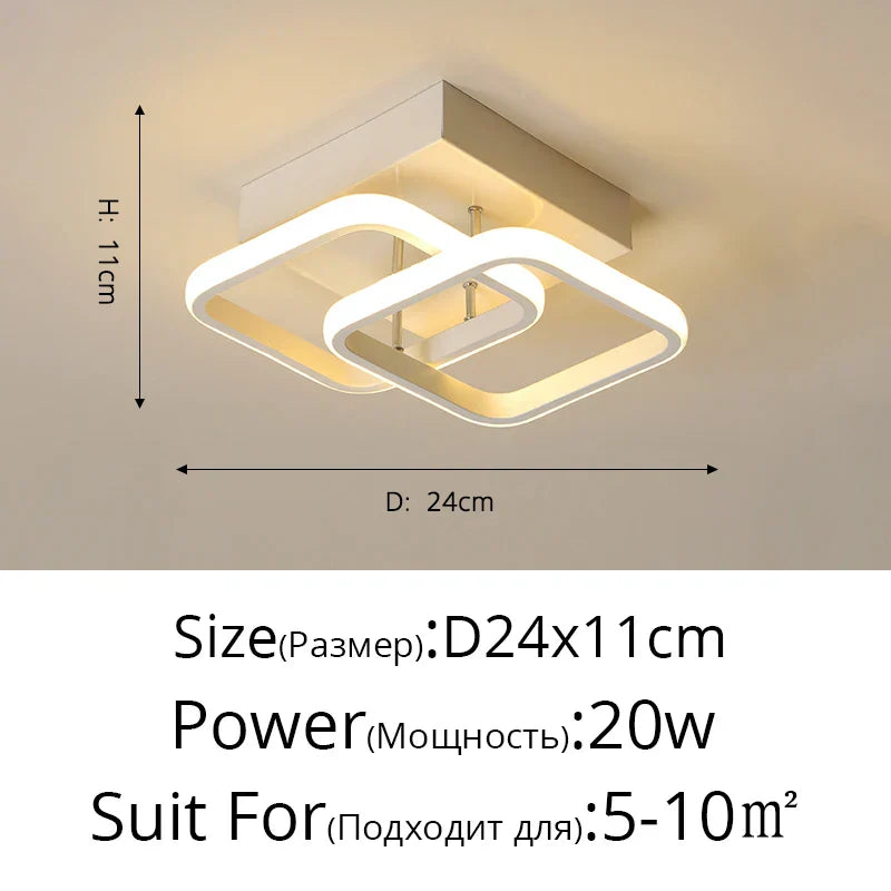 DecorBites™ LED Ceiling Light for Modern Indoor Lighting in Minimalist Style