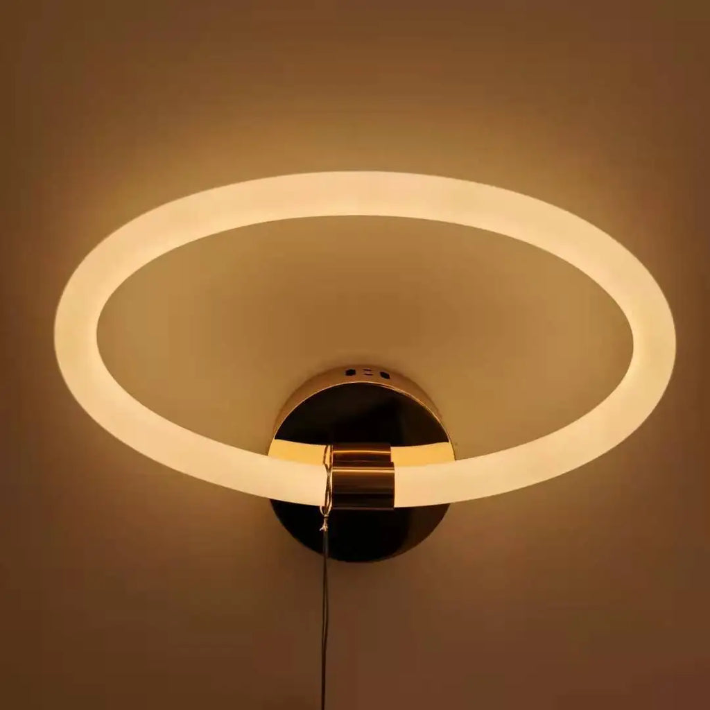 Modern white minimalist acrylic led wall lamp bedroom sconce