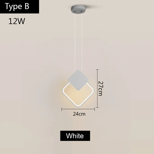 DecorBites™ LED Aluminum Pendant Lamp for Kitchen, Restaurant, Bar, Living Room, Bedroom