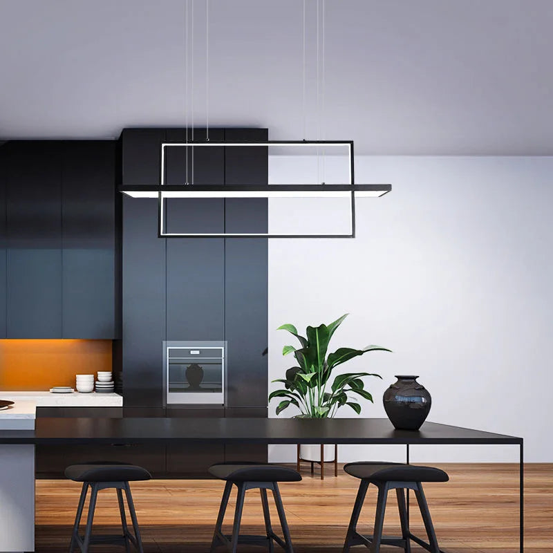 DecorBites™ Geometric Aluminum Pendant Light for Living Bedroom Restaurant Kitchen - Modern Art Luminaire