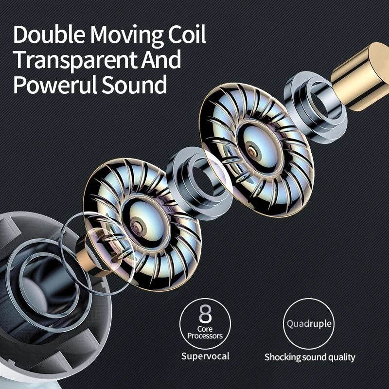 Bluetooth 5.0 True Wireless Earbuds with Charging Box Waterproof