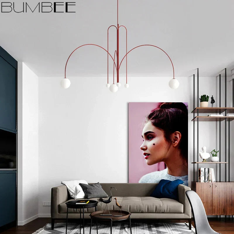 DecorBites™ Designer Line Chandelier Living Room Coffee Shop Hanglamp Loft Light