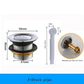 DecorBites™ Copper Tub Tub Pop-Up Core Foot Drainer Valve Drain Pipe Fittings