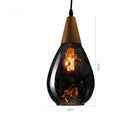 DecorBites™ Glass Wooden Pendant Lamp: Modern Creative Hanging Lighting for Living Room, Restaurant, Bar.