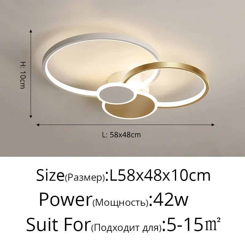 DecorBites™ LED Ceiling Chandelier Light for Living Room Bedroom Dining Hall Indoor Lighting Fixtures