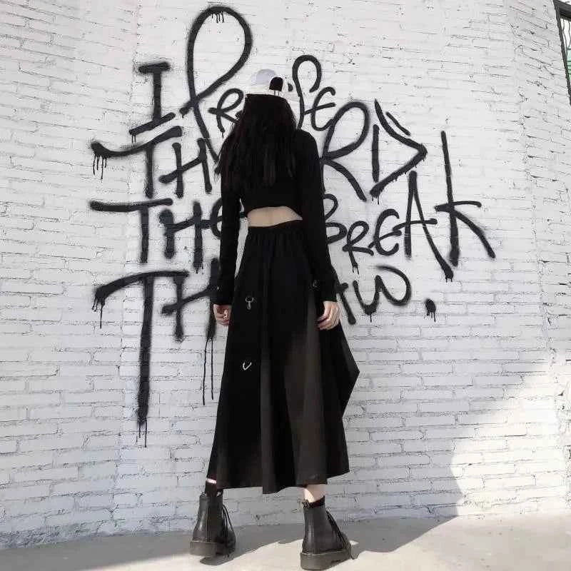 Punk Style Skirt Irregular Gothic
