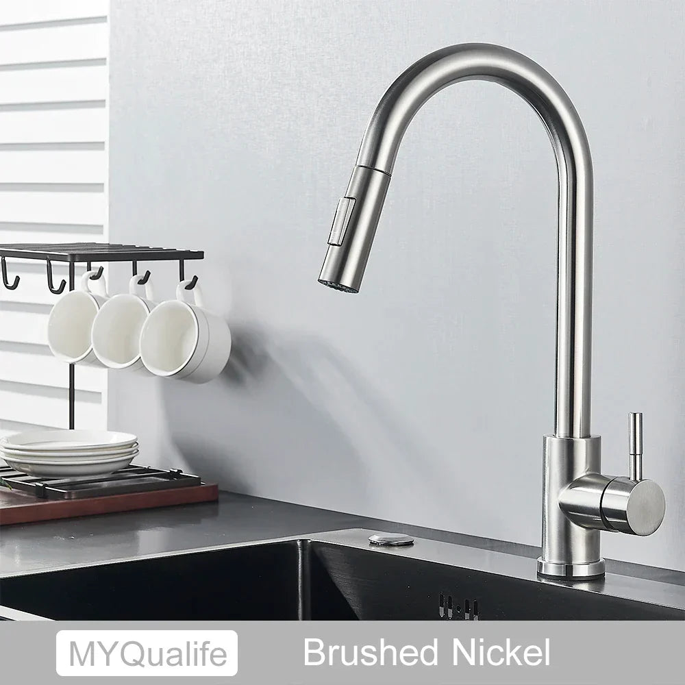 DecorBites™ Gold Kitchen Faucet with Touch Sensor Control for Sensitive Mixer Experience