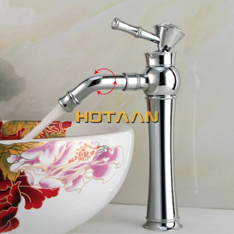 DecorBites™ Gold Bathroom Faucet | Modern Basin Tap with High Arc Design