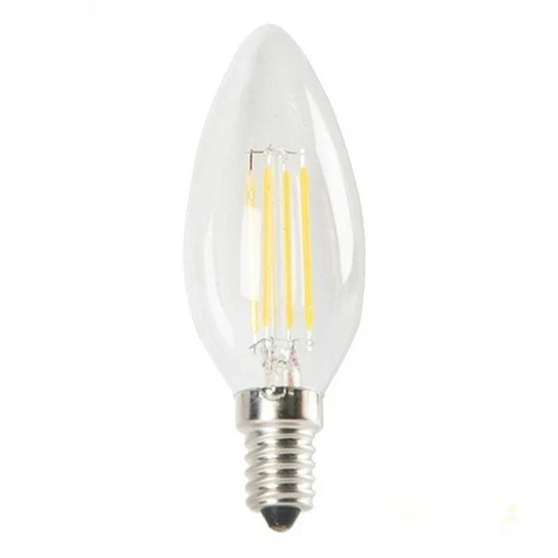 DecorBites™ Frosted E14 LED Candle Crystal Lamp Warm White Retro Filament Bulb