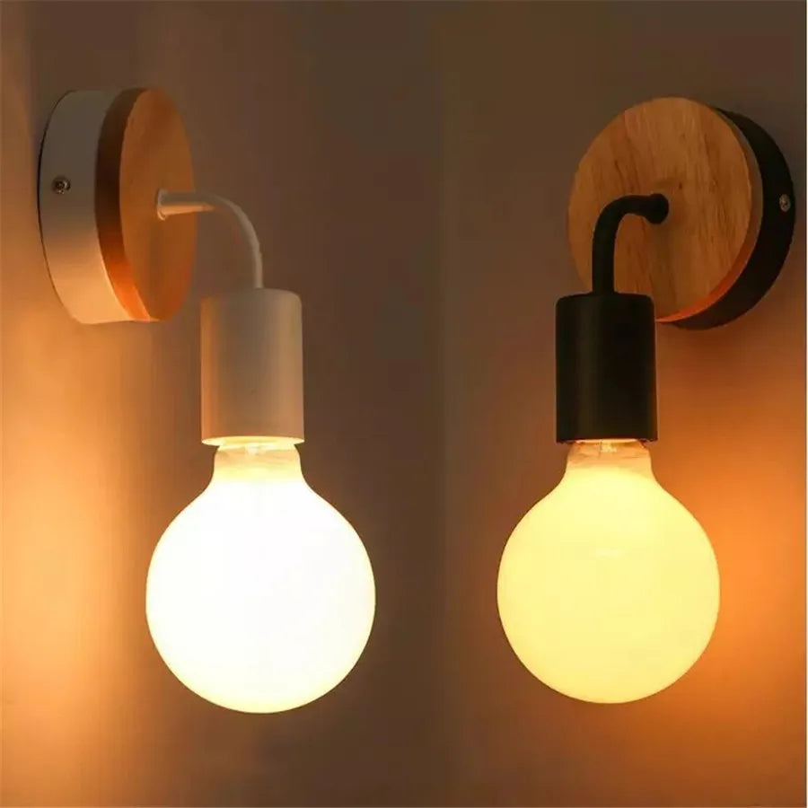 DecorBites™ Iron Art Wall Light: Modern & Simple Fixture for Bedroom, Living Room, Stairway - E27