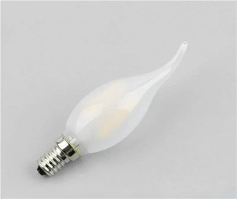 DecorBites™ Frosted E14 LED Candle Crystal Lamp Warm White Retro Filament Bulb