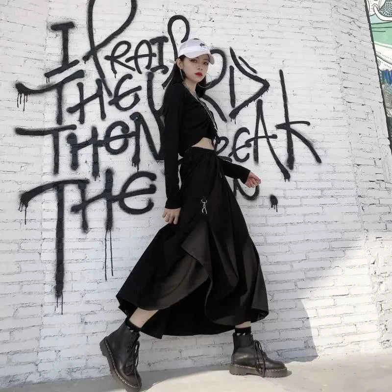 Punk Style Skirt Irregular Gothic
