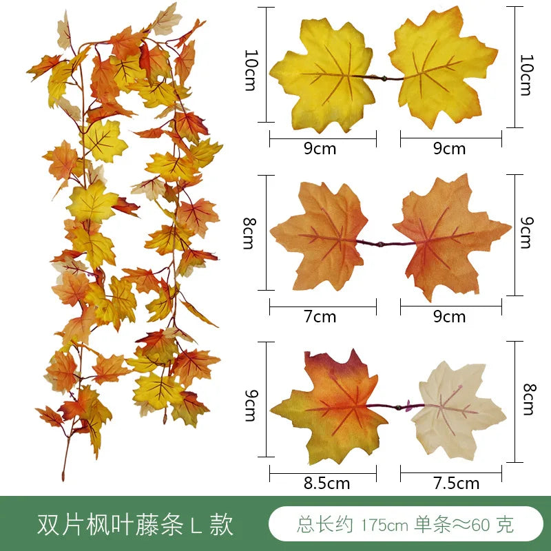 DecorBites™ Harvest Home Décor: Pumpkin, Pine Cone, Maple Leaf, Vine Hanging Decoration