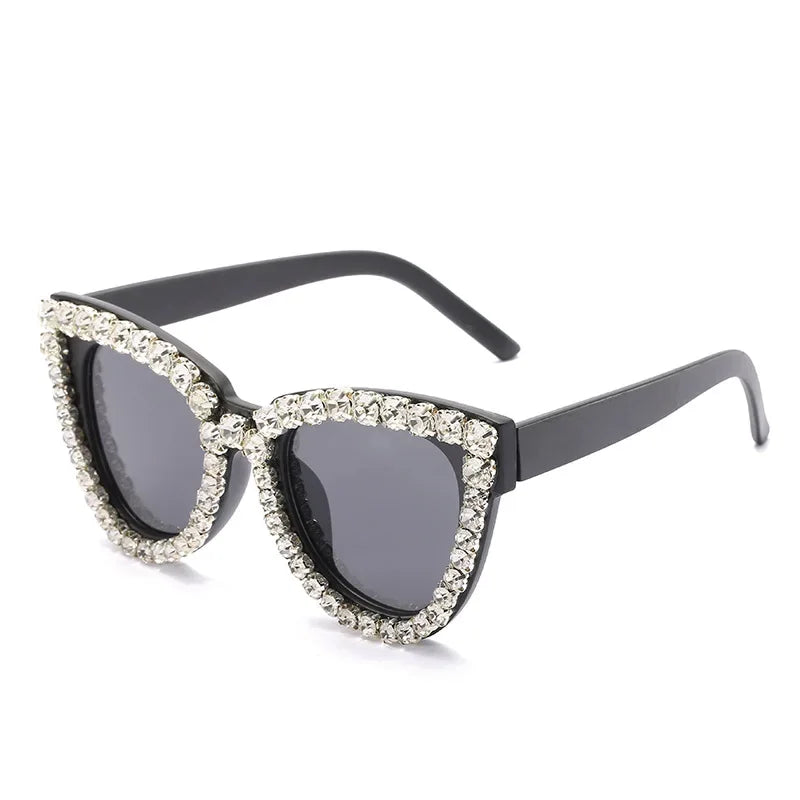 Vintage Cat Eye Diamond Sunglasses