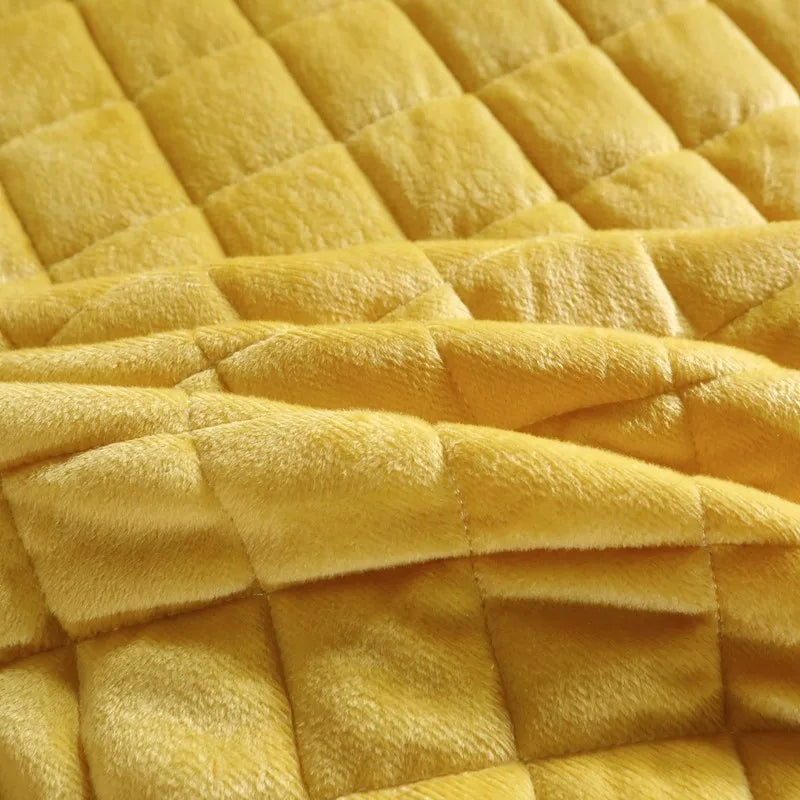 DecorBites™ Crystal Velvet Bedspread Set with Super Soft Quilting & Lace Bedskirt