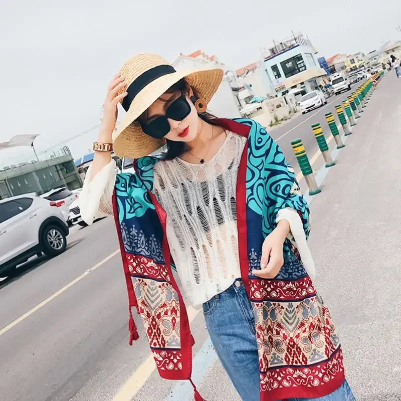 Large Boho Cotton Beach Sarong