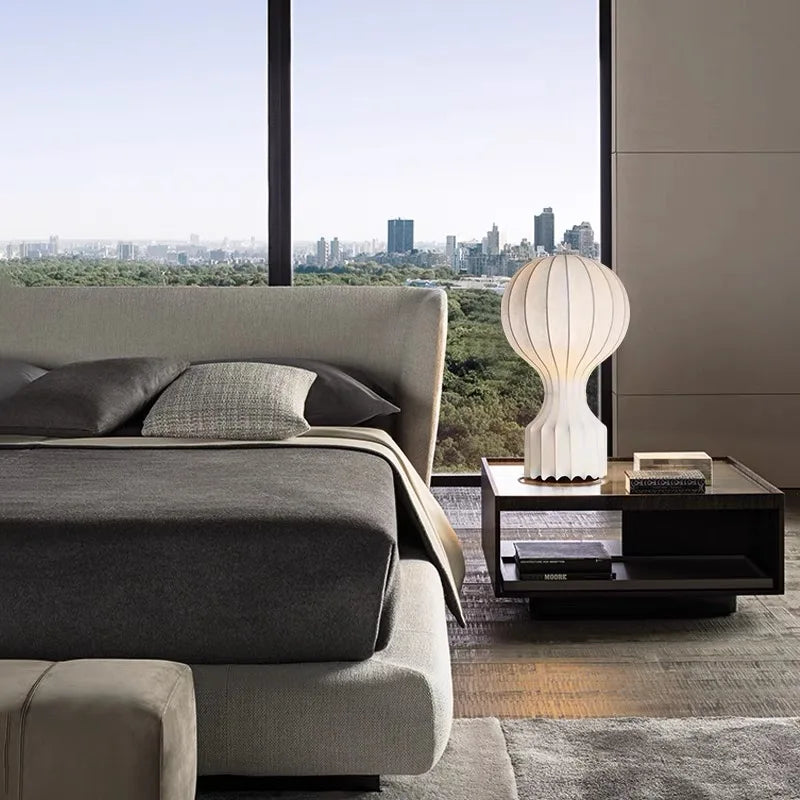 DecorBites™ Gatto Silk Table Lamp Modern Minimalist LED Bedroom Decoration