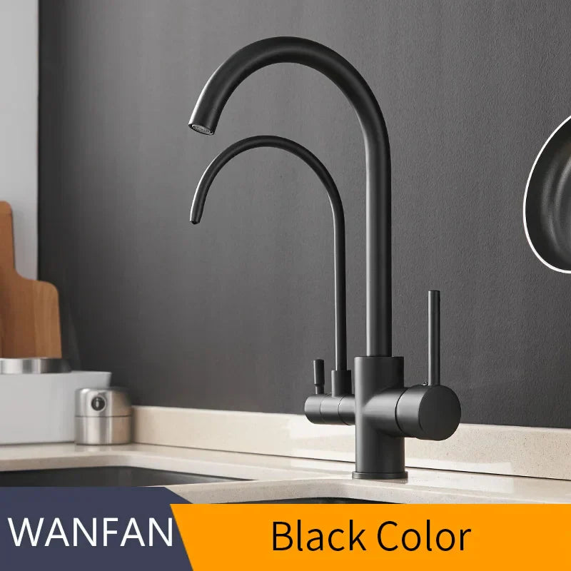 DecorBites™ Crane Kitchen Faucet Three Ways Sink Mixer WF-0195