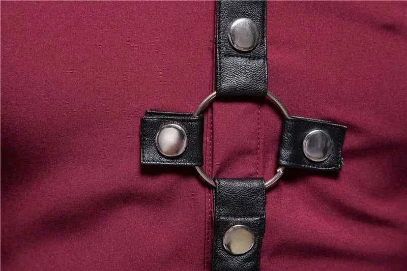 Men's Summer Goth Style Rivet Tee