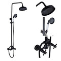 DecorBites™ Black Bronze Shower Faucet Set with 8" Rain Shower Head & Hand Shower