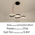 DecorBites™ Gold LED Pendant Light Kitchen Dinning Room Music Lamp Shade, Lustres Luminaire Fixtures