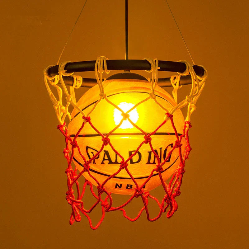 DecorBites™ Basketball Style Pendant Light for Kids' Room and Cafe