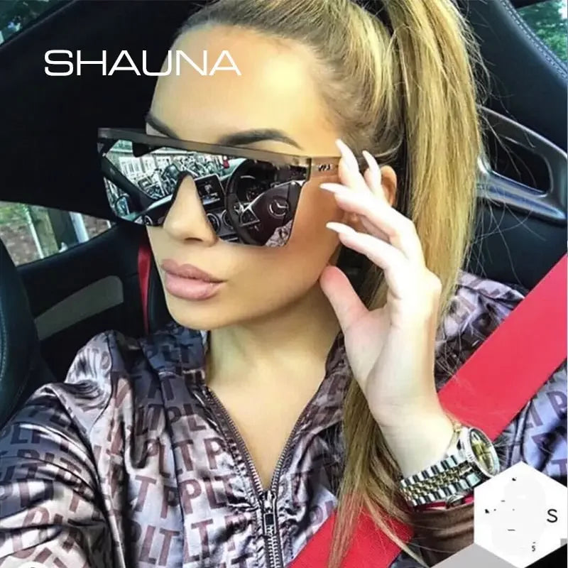 Techno Square Reflecting Sunglasses UV400