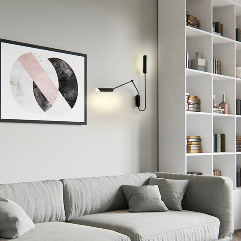 DecorBites™ Industrial Loft Wall Lamp: Creative Long Arm Bedside Reading Light